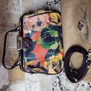Patricia Nash Winter Bloom Gracchi Satchel Crossbody